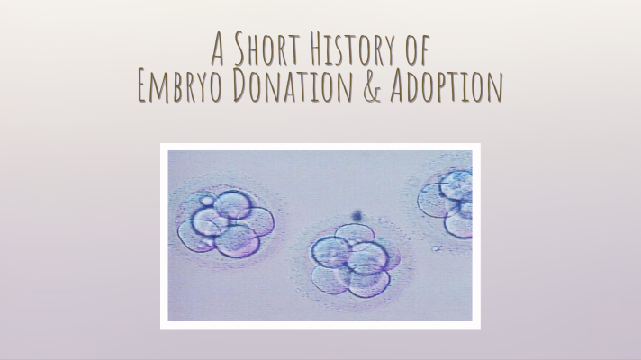 A Short History of Embryo Donation & Adoption